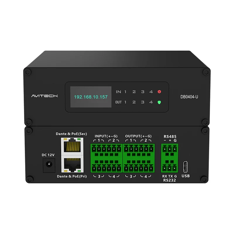 4-kanals Dante DSP med USB