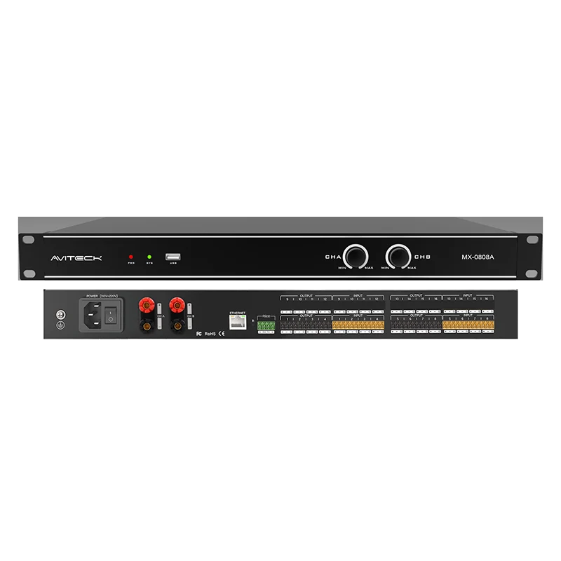 8CH DSP med 2x150W förstärkare